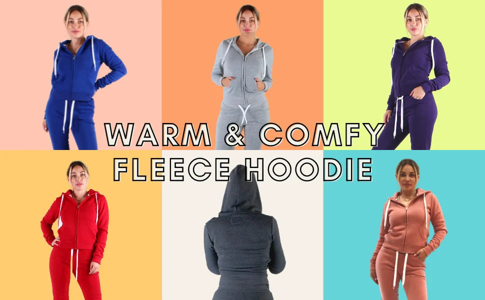 Slim-Fit Fleece Full-Zip Athletic Hoodie Jacket with Pocket T873279