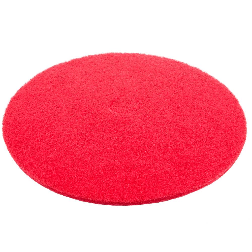 Red Buffing Floor Pad - 5/Case U363696