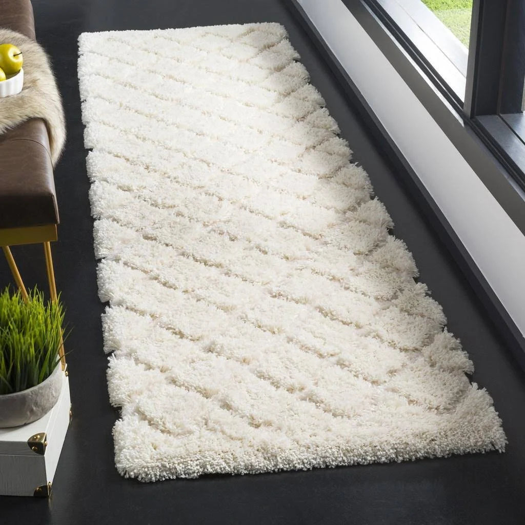 Creme Shag Square Rug J22414