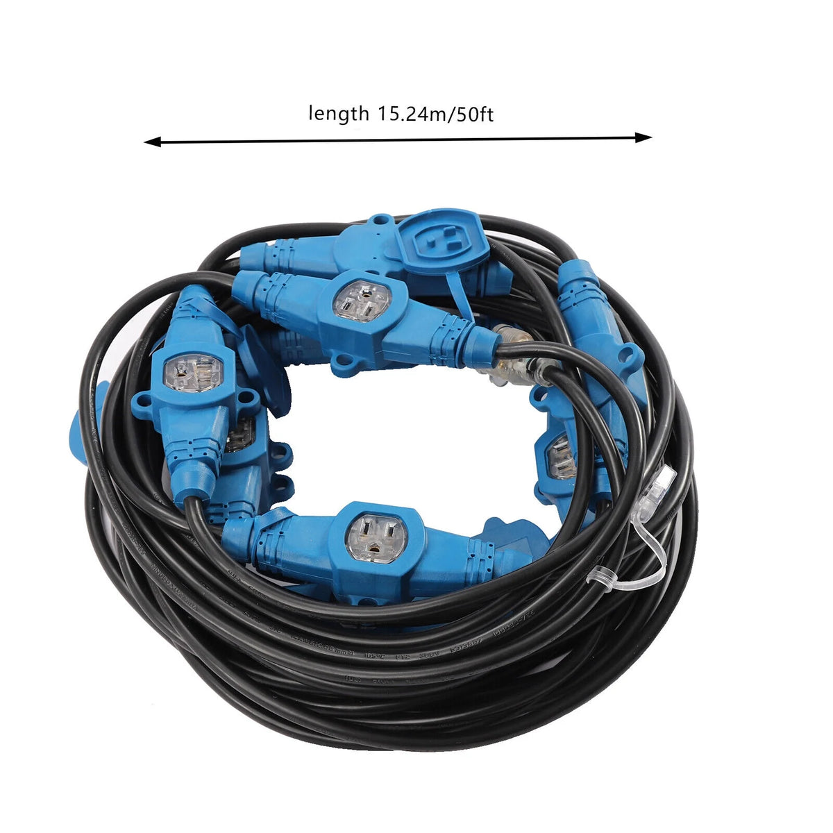 50' Heavy Duty Power Cable Extension Cord Outdoor D516984