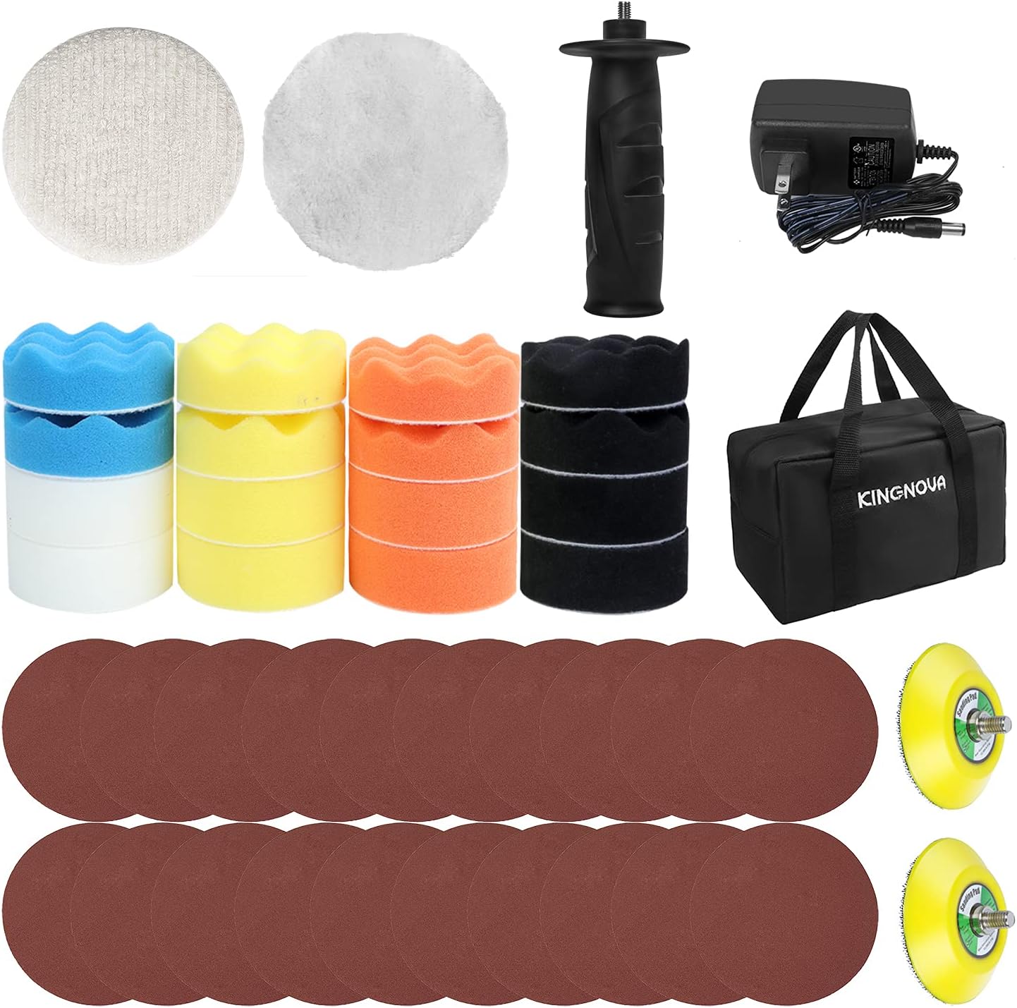 12V Cordless Buffer Polisher Variable Speed 2.0Ah Battery 0-2800/8300 RPM Mini Buffer C56869