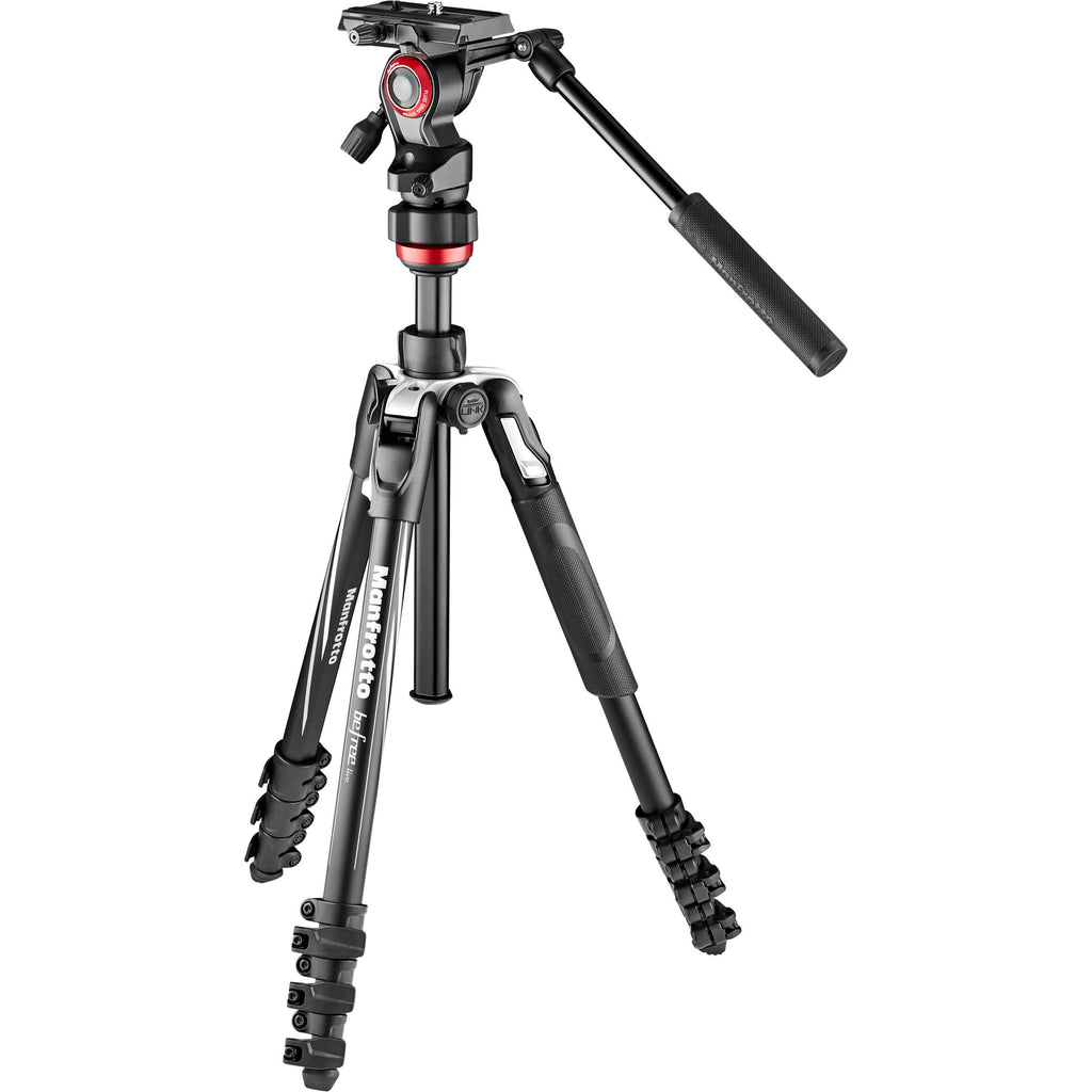 Black Aluminum Tripod Kit with Fluid Video Head M5879