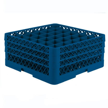 Royal Blue 36 Compartment Rack with 2 Extenders and Open Extender J534022