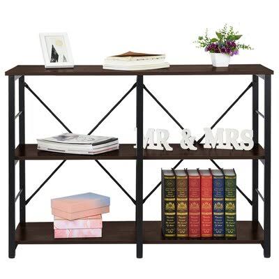 Industrial 3 Tier Sofa Console Table with Open Shelf P651