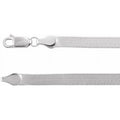 14K White 4.6 mm Flexible Herringbone 24" Chain R969