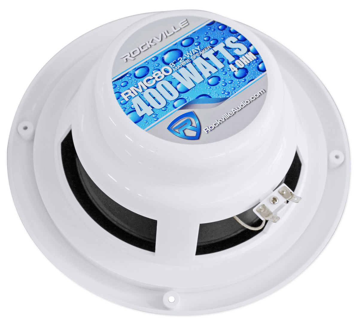 8" 1600w Marine Boat Speakers with Wakeboards Amp Wire Kit R72017