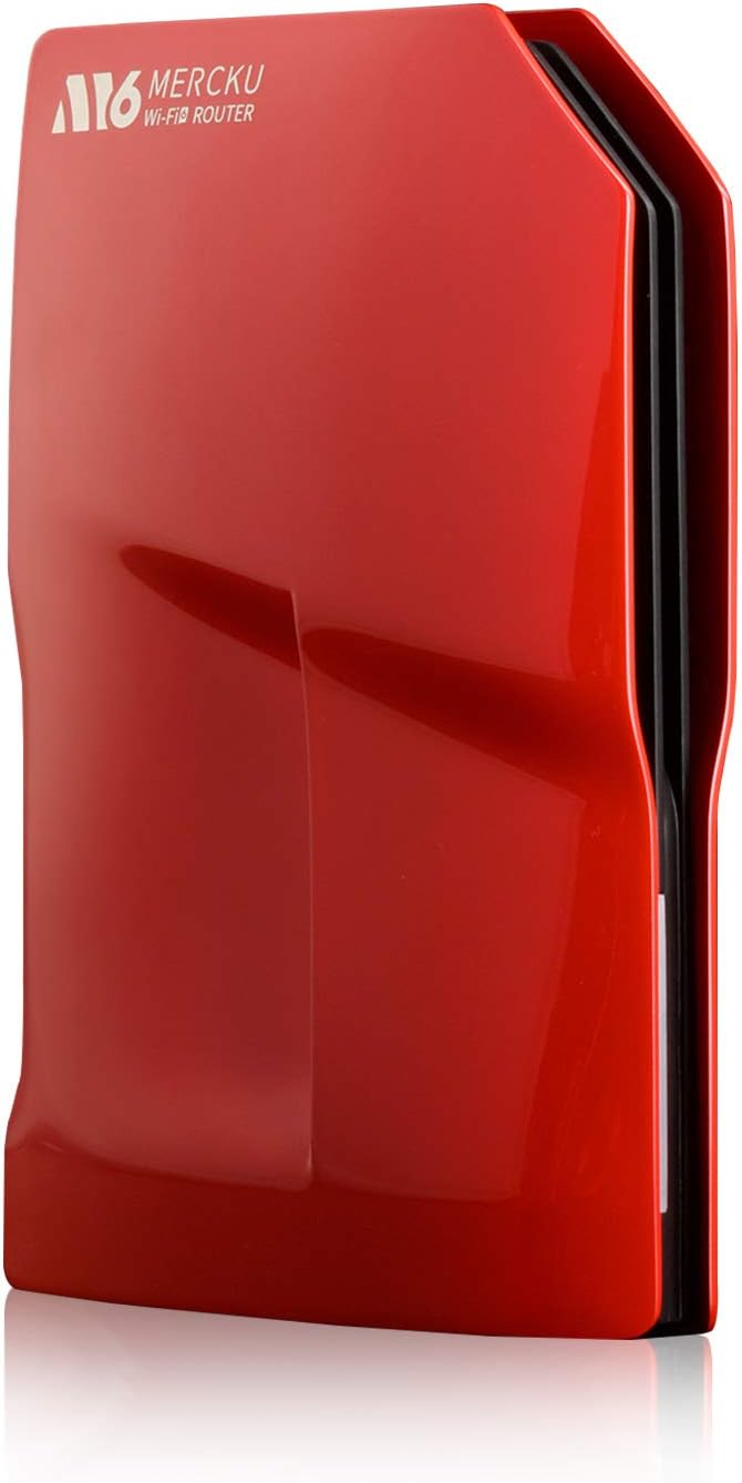 Maroon Red Dual-Band Gigabit Mesh Wi-Fi 6 Router J970089