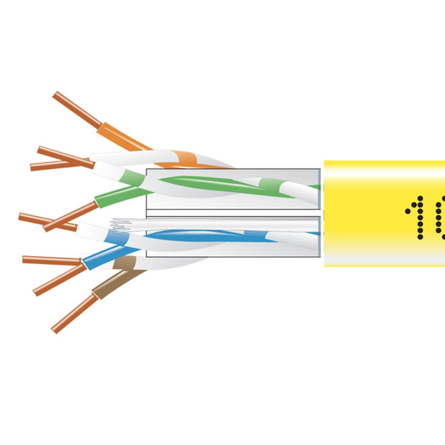 Yellow Bulk CAT 6 Cable - 1000 ft X349