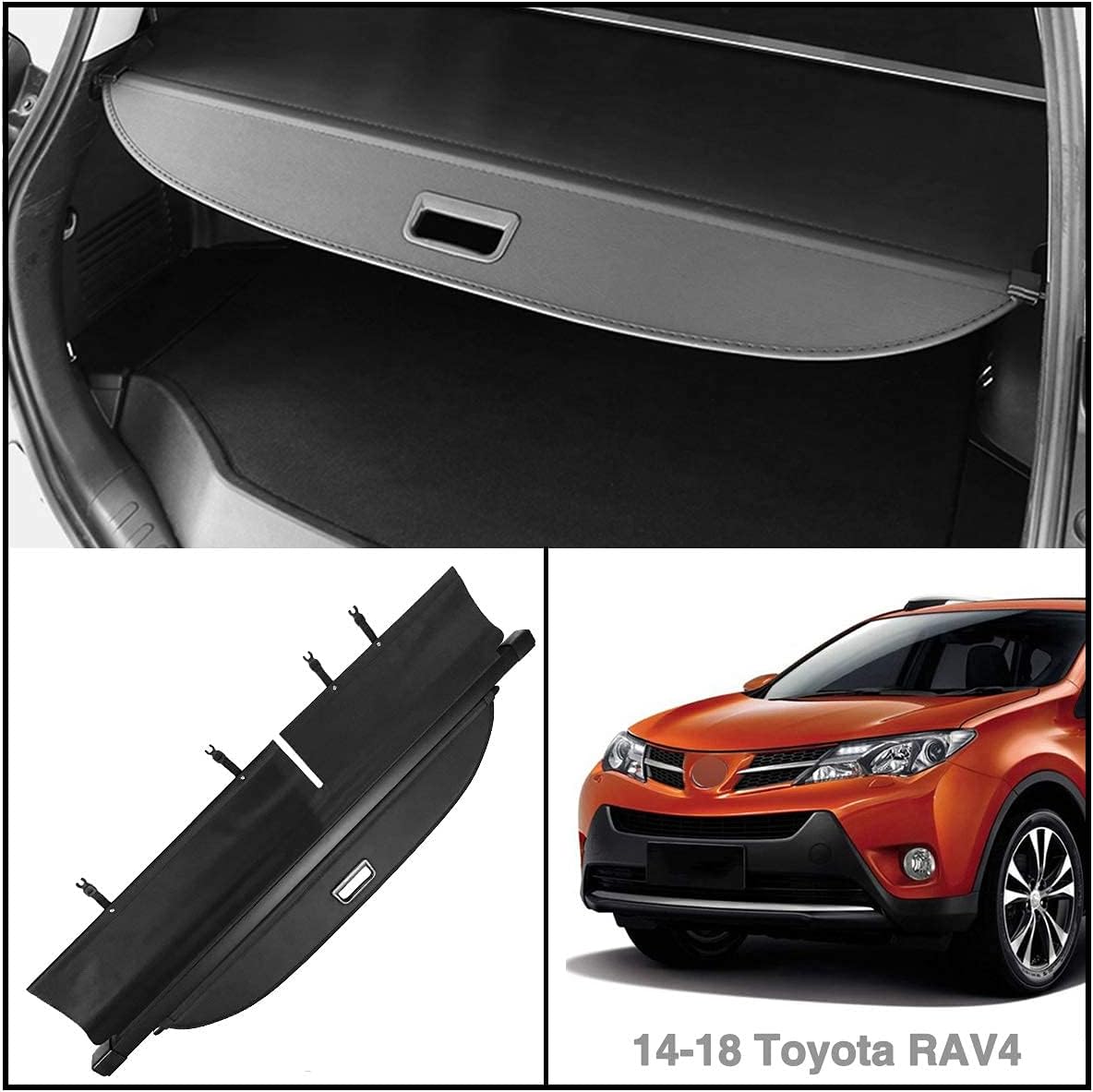 Retractable Rear Trunk Cover for Toyota RAV4 2013-2018 Y6355