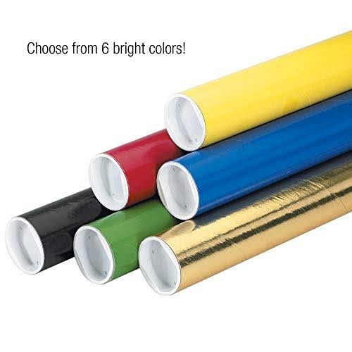 2 x 12x22 Blue Mailing Tubes with Caps T858554