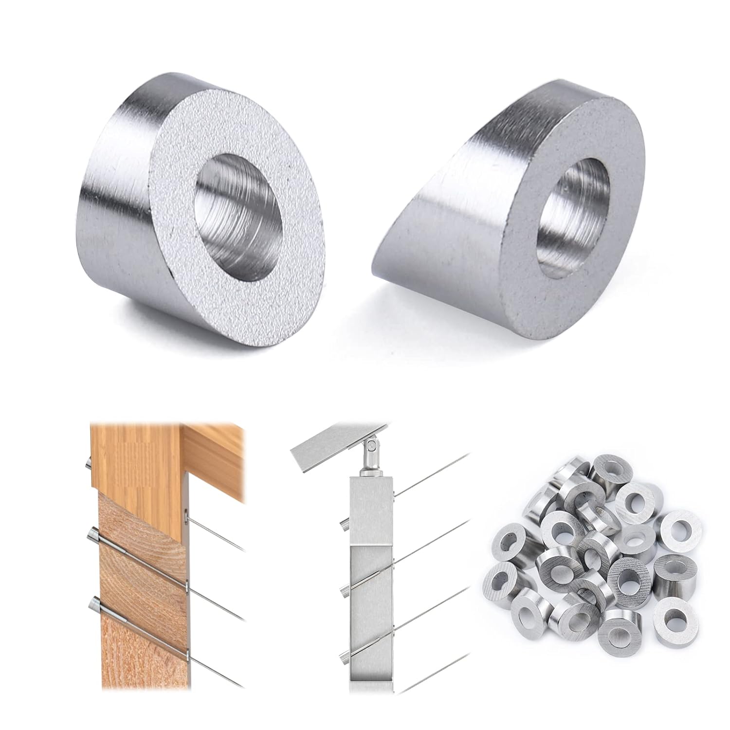 20Pack Stainless Steel Angle Beveled Washer 25 30 35 Degrees ID 1/4” N113