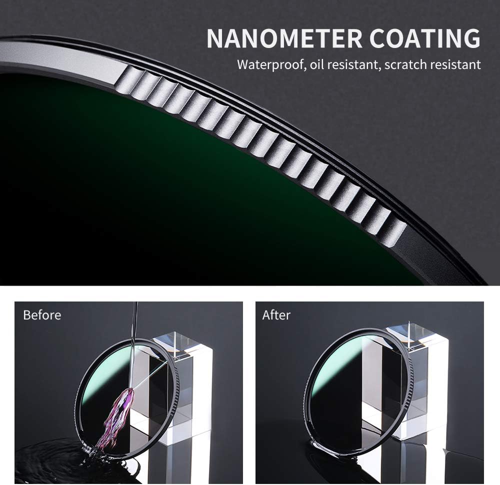 49mm Fixed ND Lens Filter Kit, Neutral Density ND4 ND8 ND64 ND1000 Filter Set with 4-Filter Pouch T735190