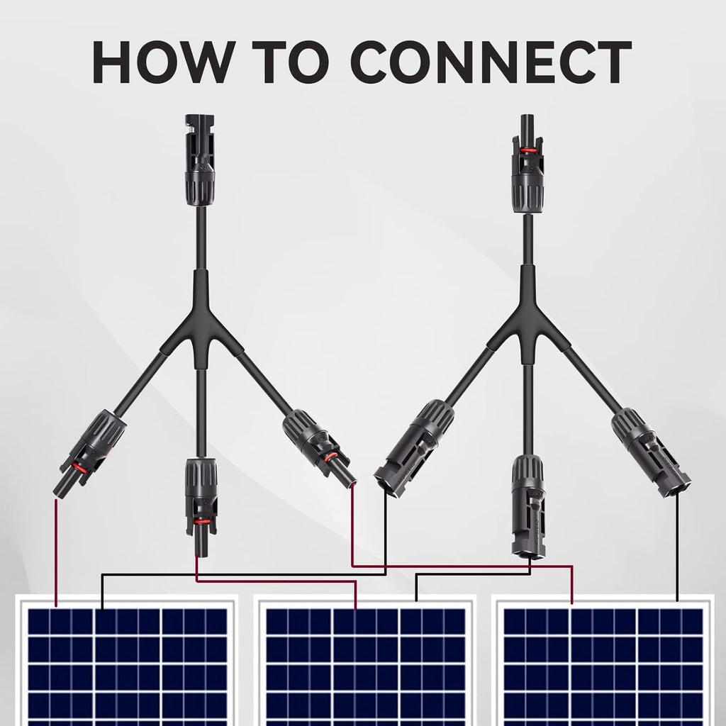 1 Pair 1 to 3 Solar Connector Splitter H810