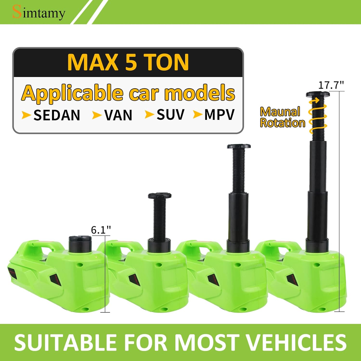 12V Hydraulic Car Jack 5 Ton E900067