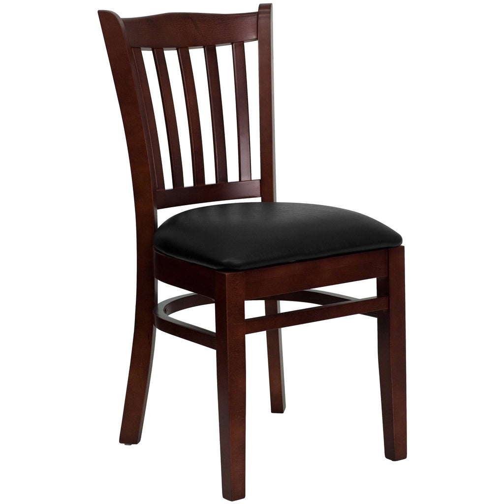 Brown and Black Vertical Slat Back Dining Chair R5527