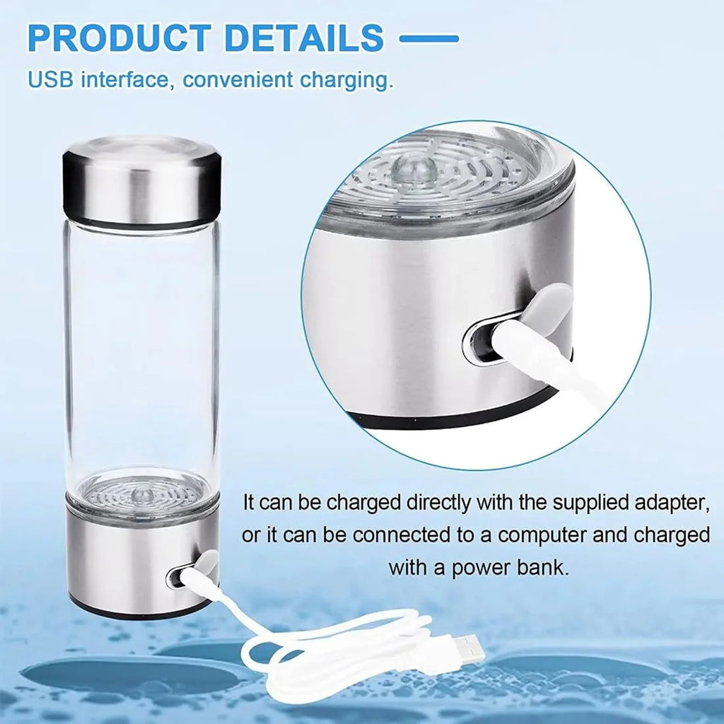 Hydrogen Water Bottle Glass Cup U25974