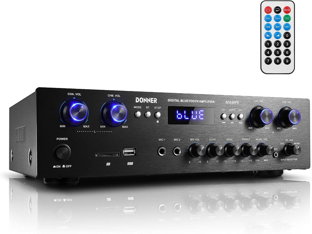 Bluetooth 5.0 Stereo Audio Amplifier Receiver, 4 Channel, 440W Peak Power M85667