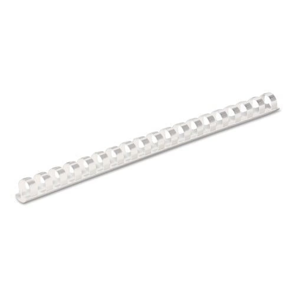 White Plastic Comb Bindings, 90 Sheet Capacity, 100 Combs/Pack R35601