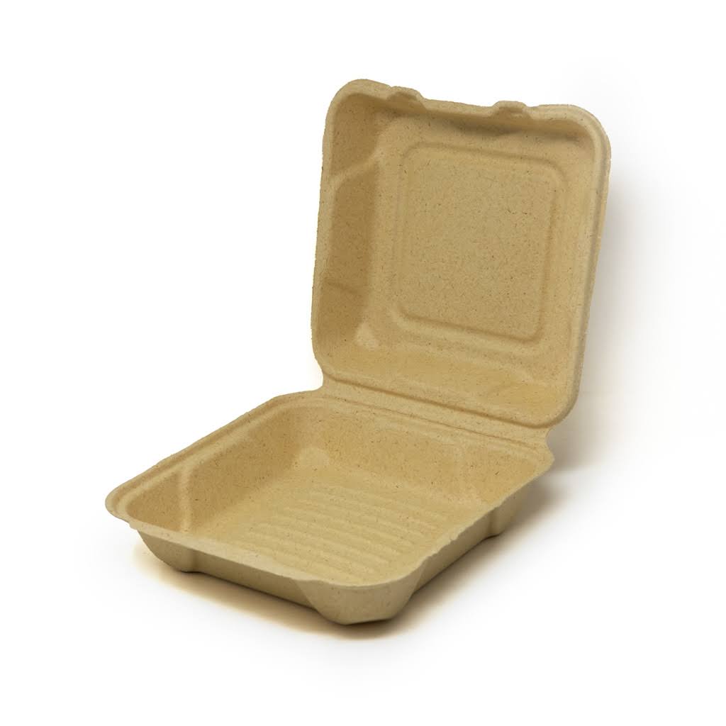 Greenware 9x22 x 9x22 1-Compartment Plant Fiber Blend Hinged Container - 200/Case I27043