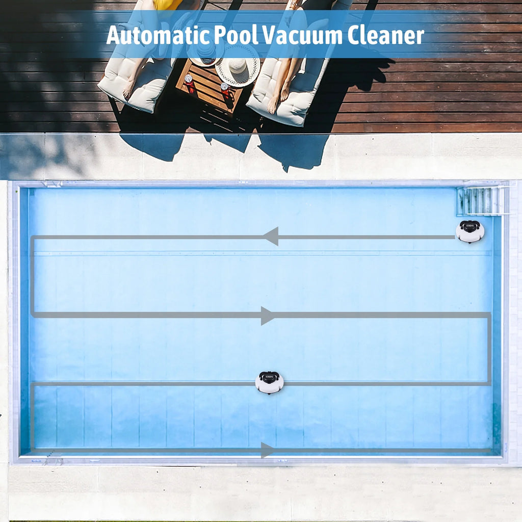 Cordless Robotic Pool Cleaner with Dual-Motor Z7874