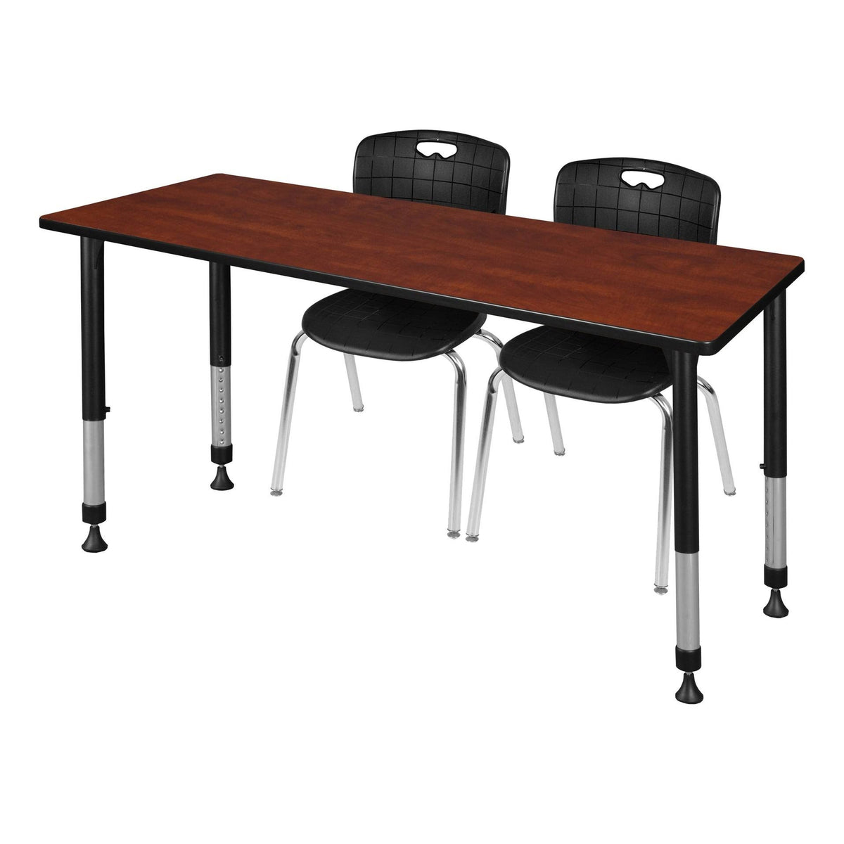 72x22 x 30x22 Height Adjustable Classroom Table with 2 Stack Chairs L61128