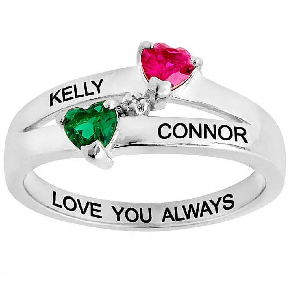 Sterling Silver Heart Diamond Accent Ring R3264