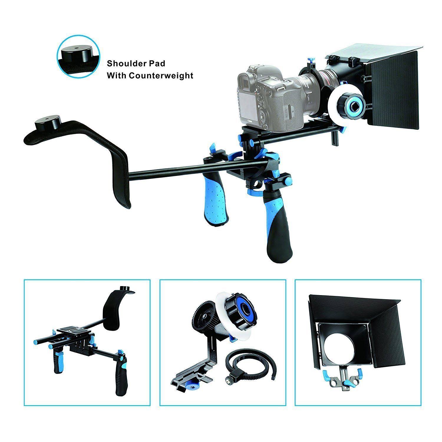 DSLR Rig Shoulder Mount with Follow Focus and Matte Box A288