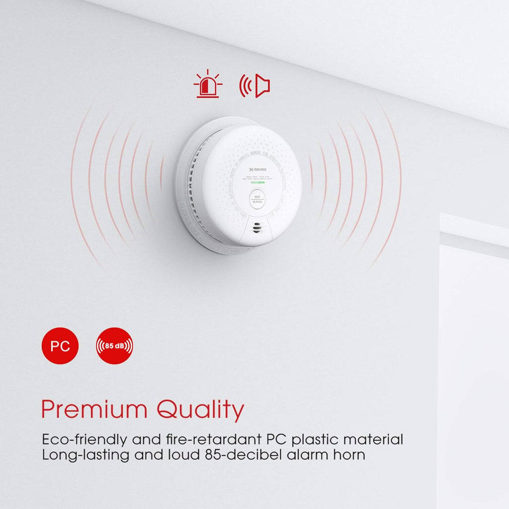 10-Year Battery Smoke and Carbon Monoxide Detector Alarm, 5-Pack R2450
