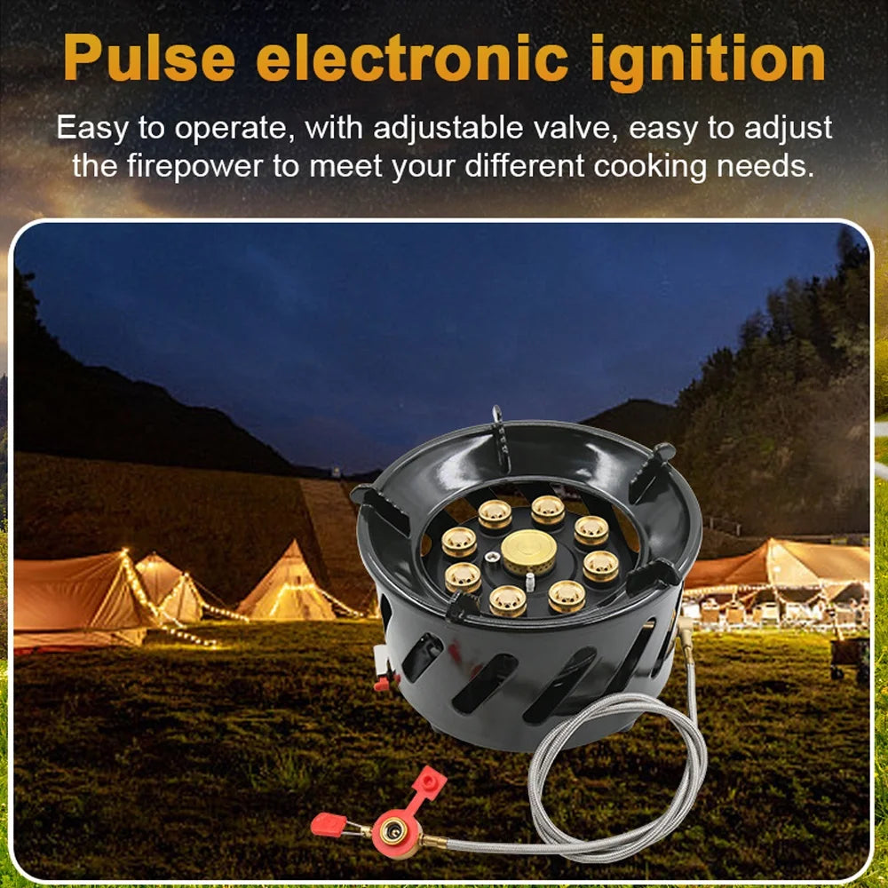 Enamel & Copper Camping Stove, 19800W High-Power Outdoor Furnace H79960