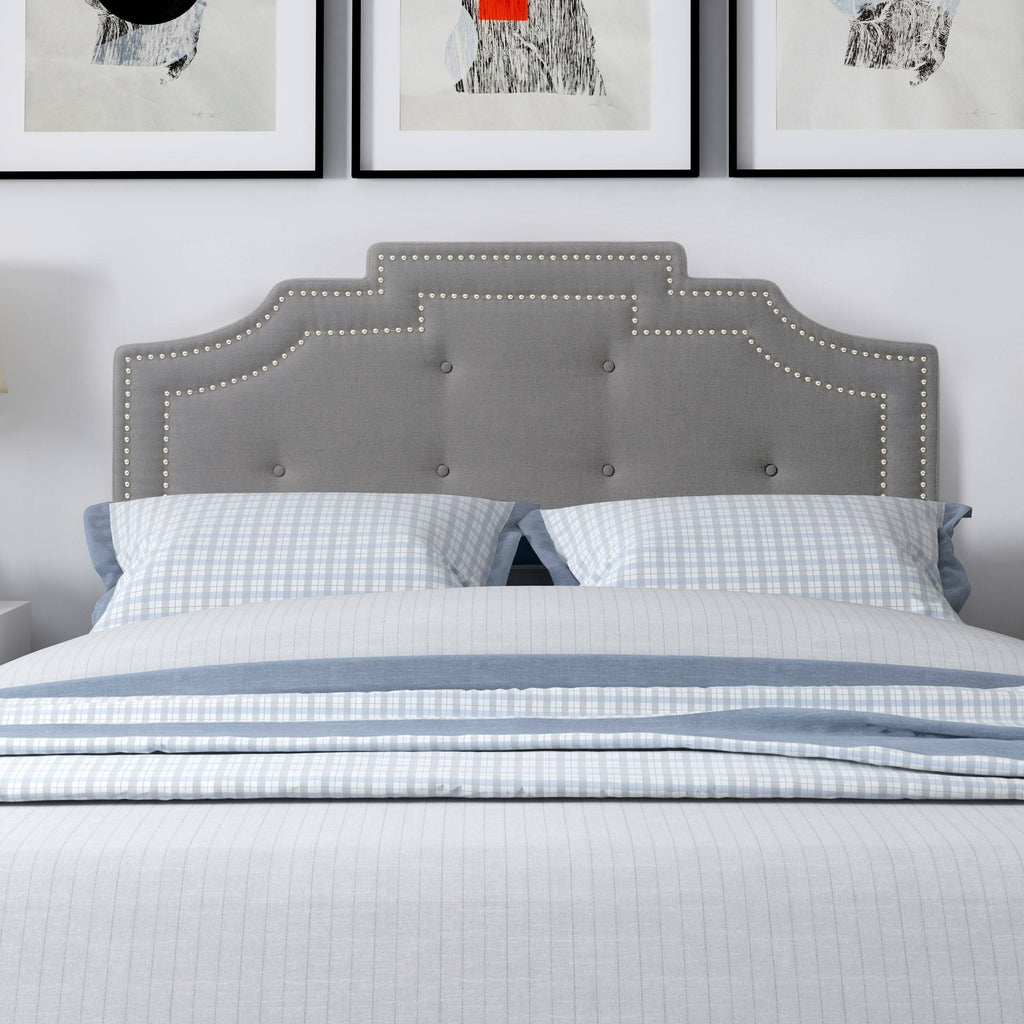 Navy Blue Button Tufted Headboard O1056