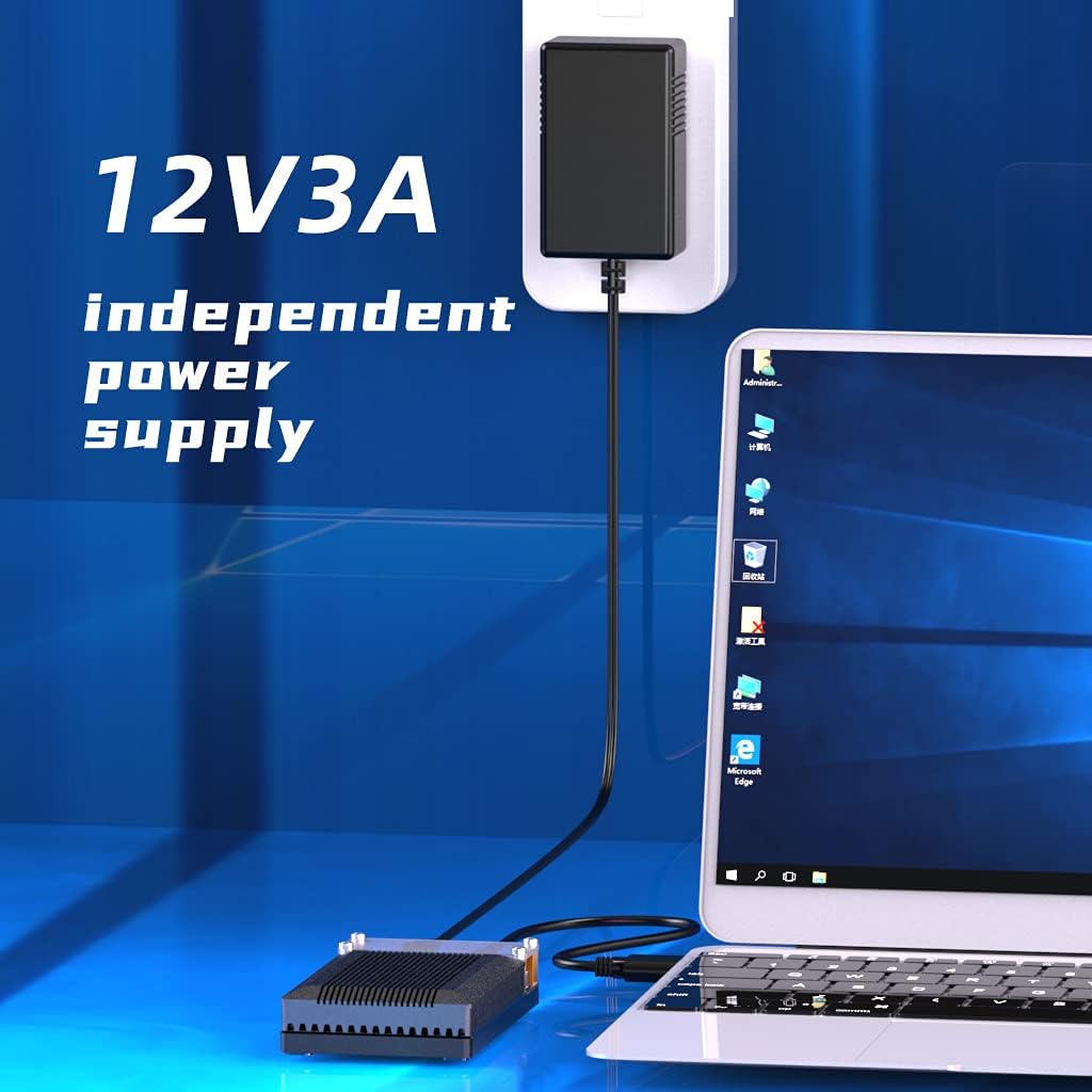 U.2 PCIe NVMe Hard Drive Enclosure with USB3.2 10Gbps Converter Docking Station K1789
