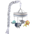 Grey and Turquoise Baby Crib Mobile L7548