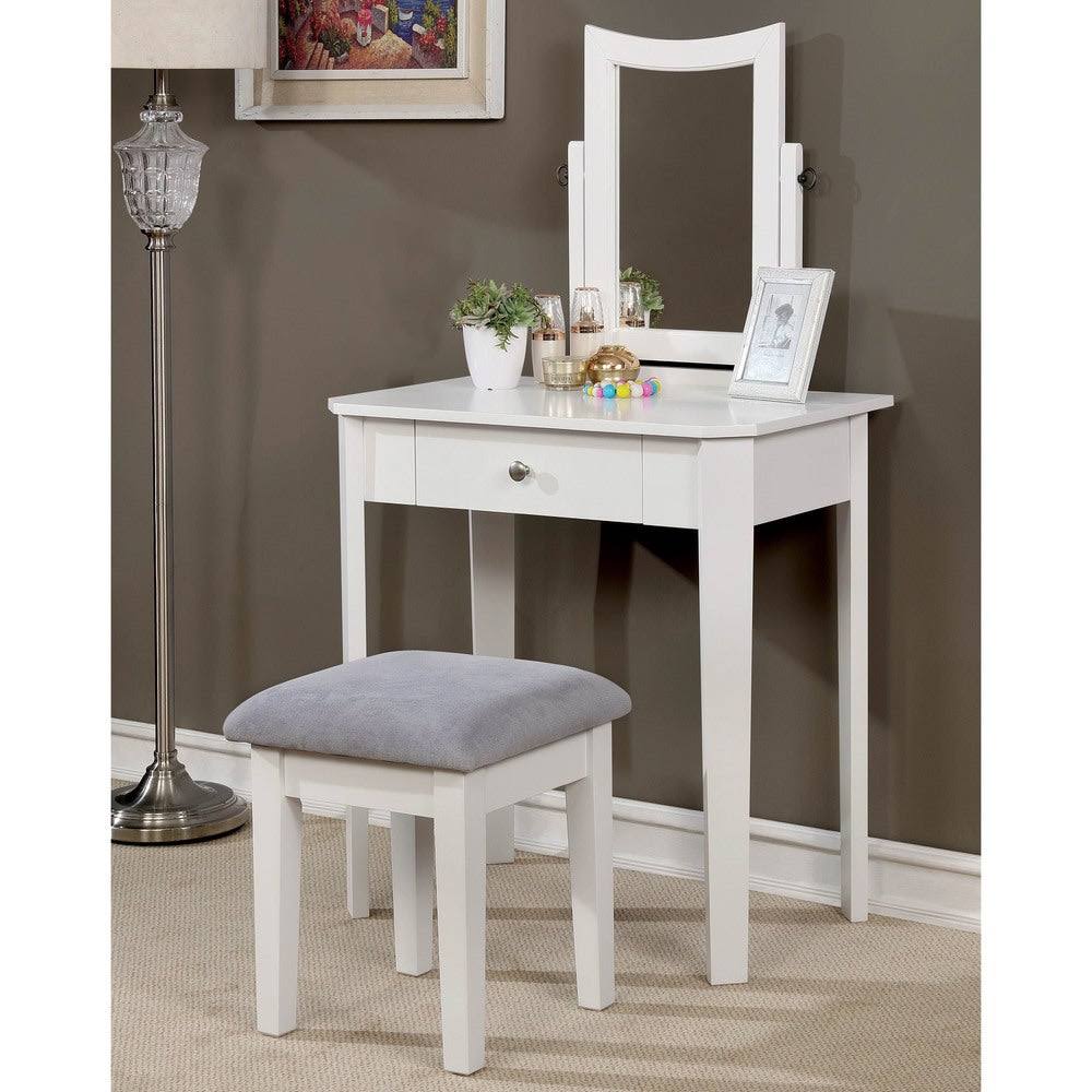 Pink 3-Piece Solid Wood Vanity Set J443