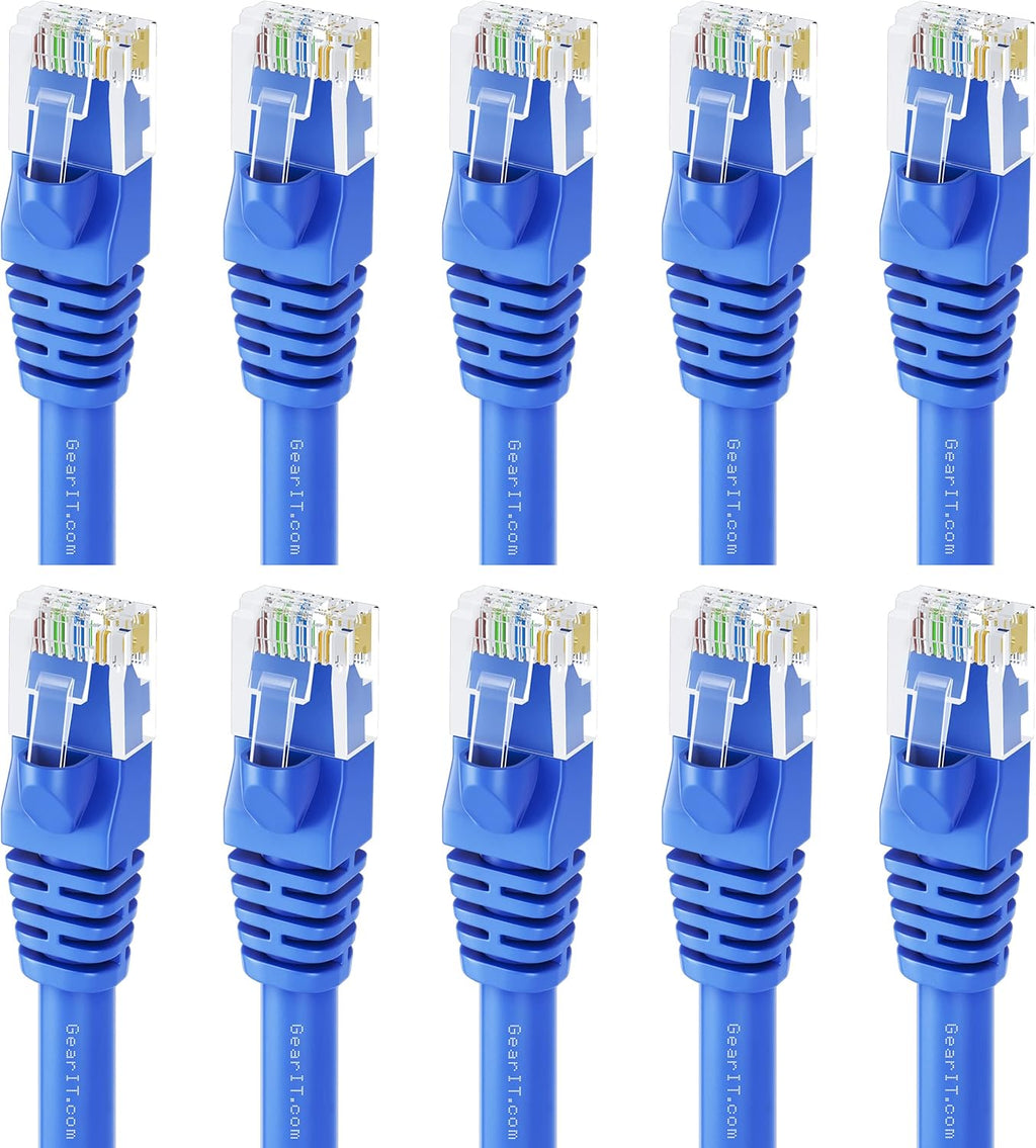 100-Pack Cat5e Ethernet Patch Cable 1.5 Feet Blue B913822