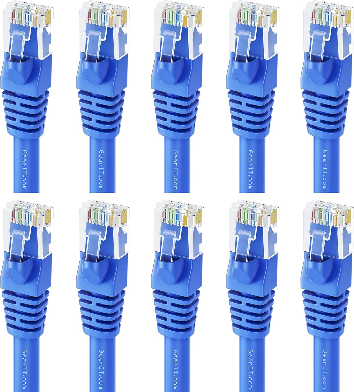 100-Pack Cat5e Ethernet Patch Cable 1.5 Feet Blue B913822
