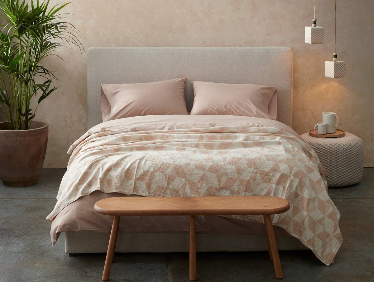300 Thread Count Organic Percale Fitted Sheet Queen I9680