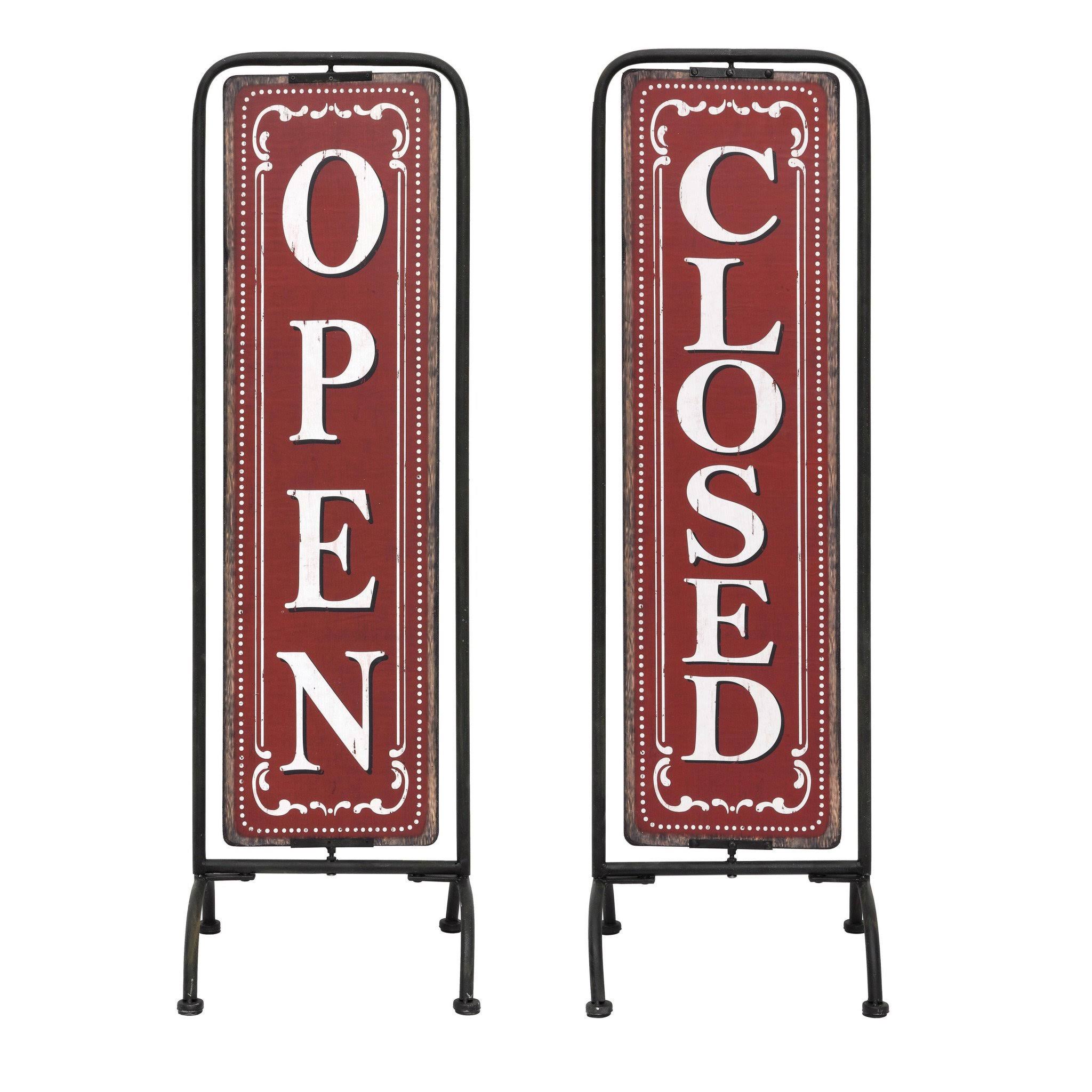 Red & White 2 Sided Open/Closed Sign O229760