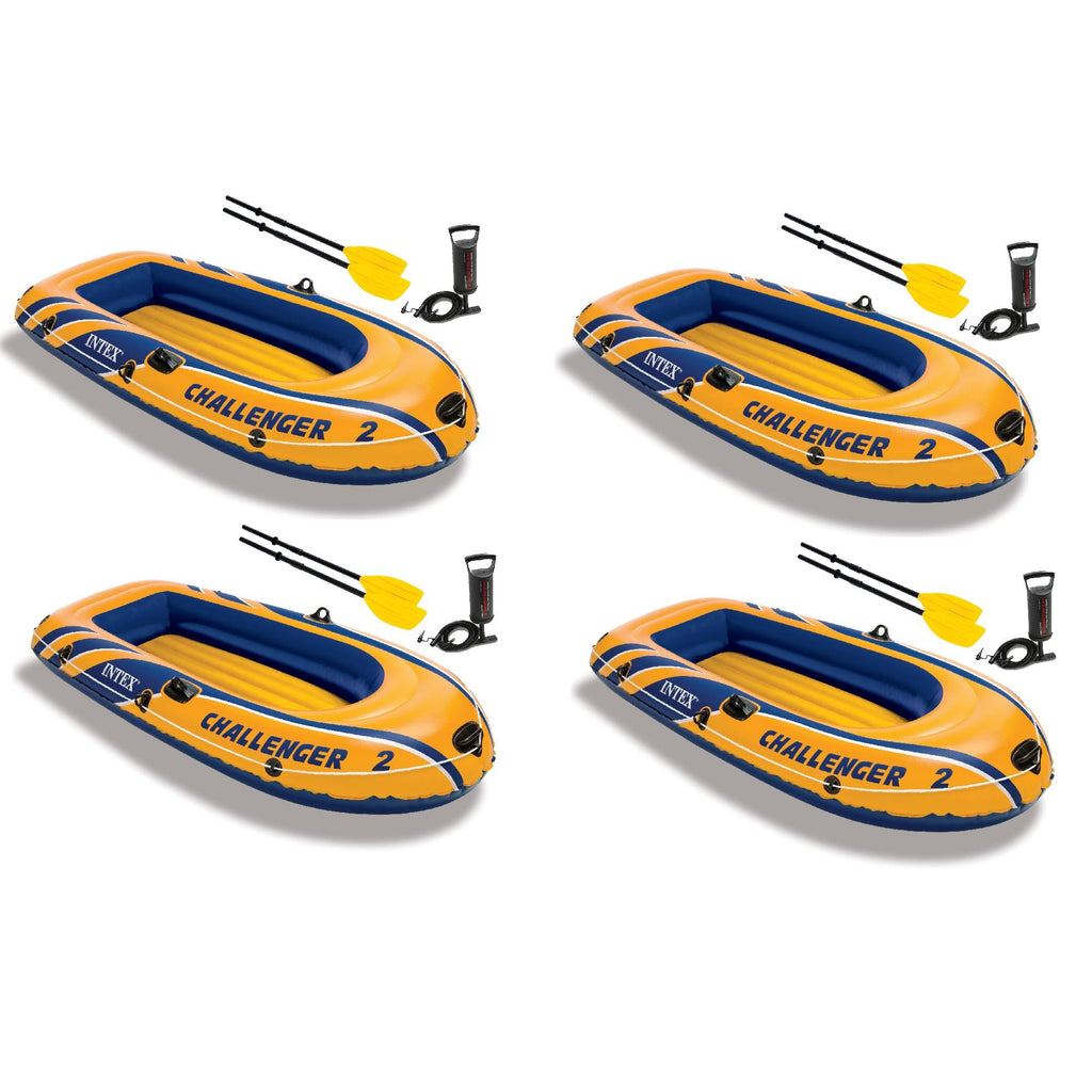 Inflatable 2 Person Floating Boat Raft Set with Oars and Air Pump L18770