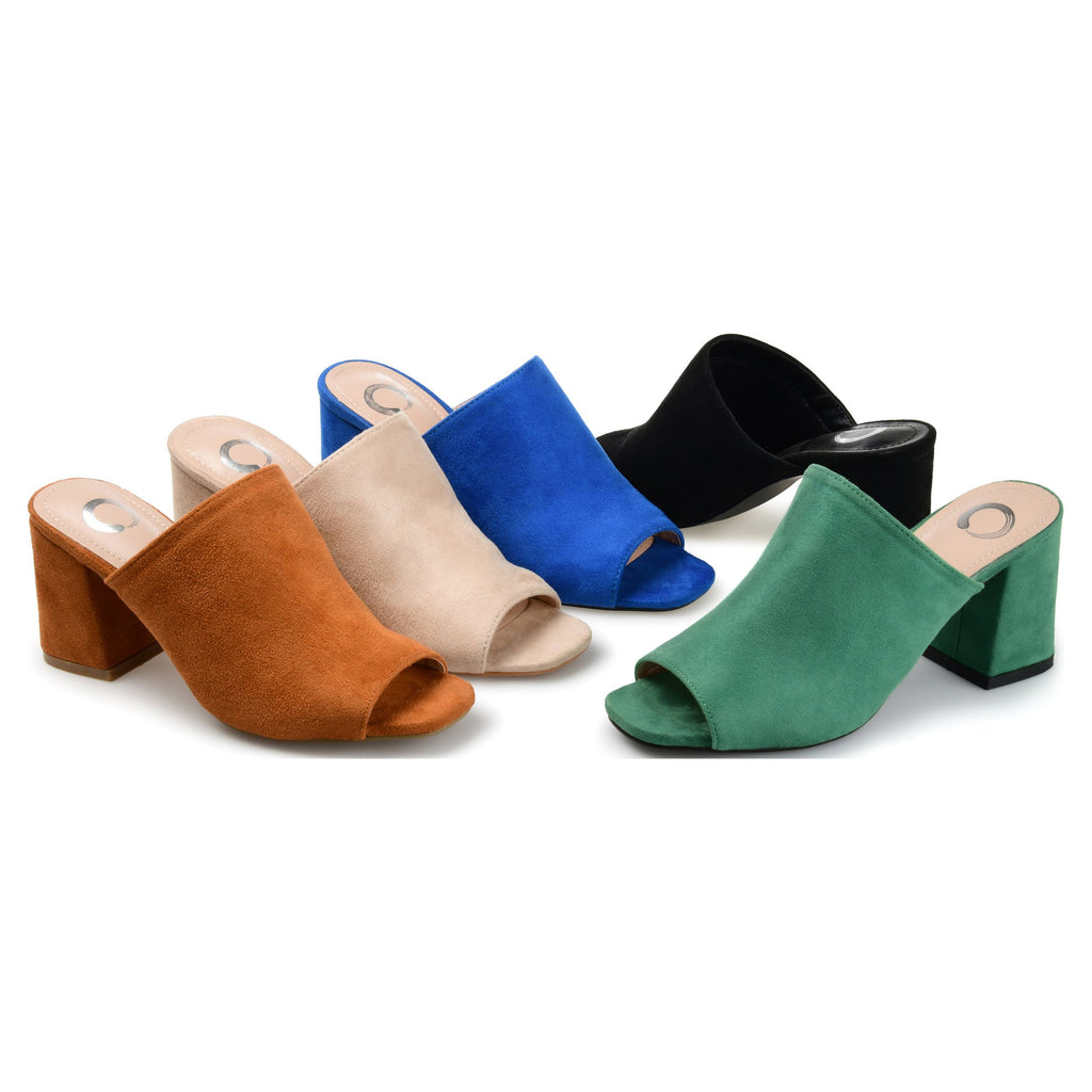 Wide Width Peep Toe Block Heel Sandals H969