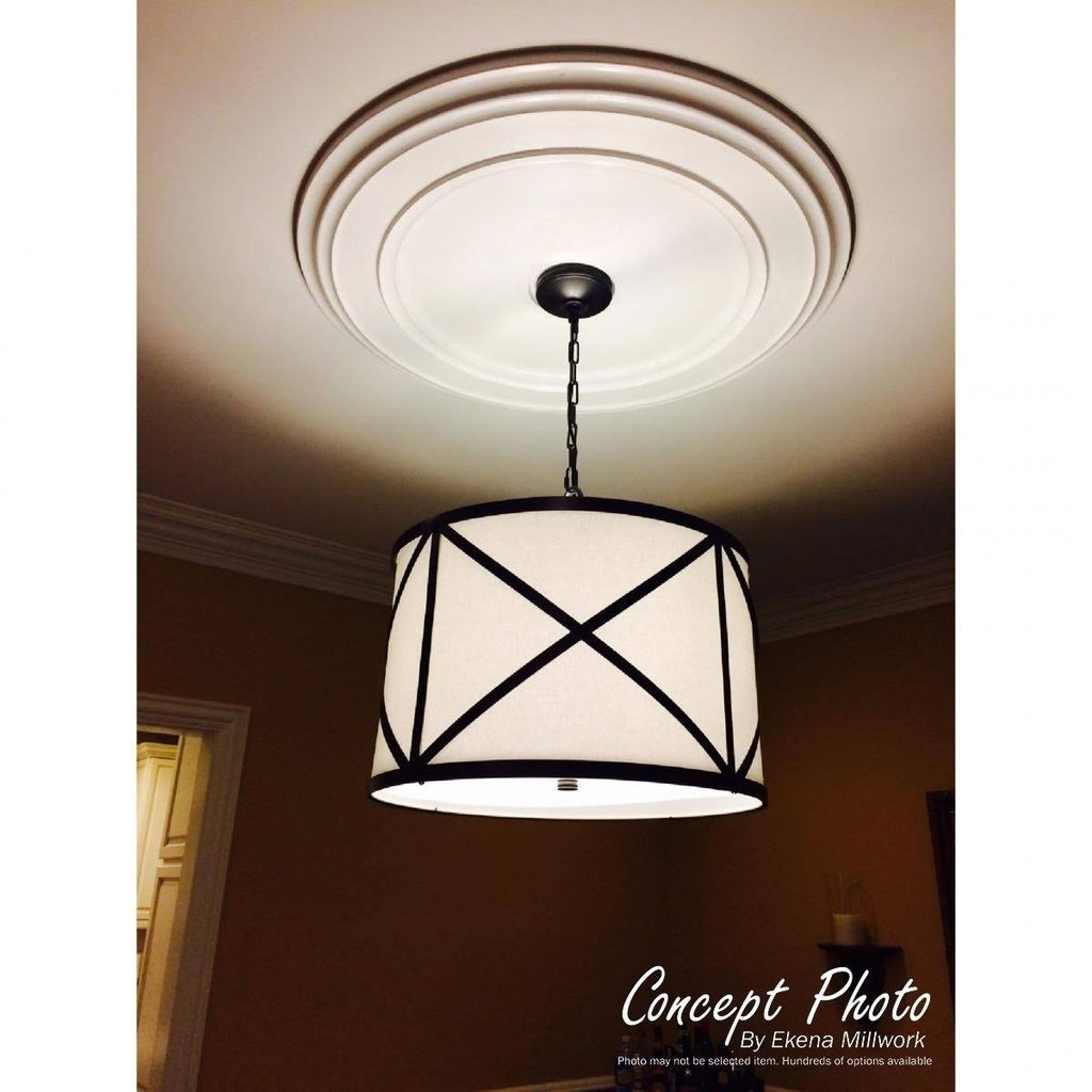 13x22OD x 7 1/2x22ID x 3/4x22P Ceiling Medallion, Hand-Painted Mississippi Mud D341