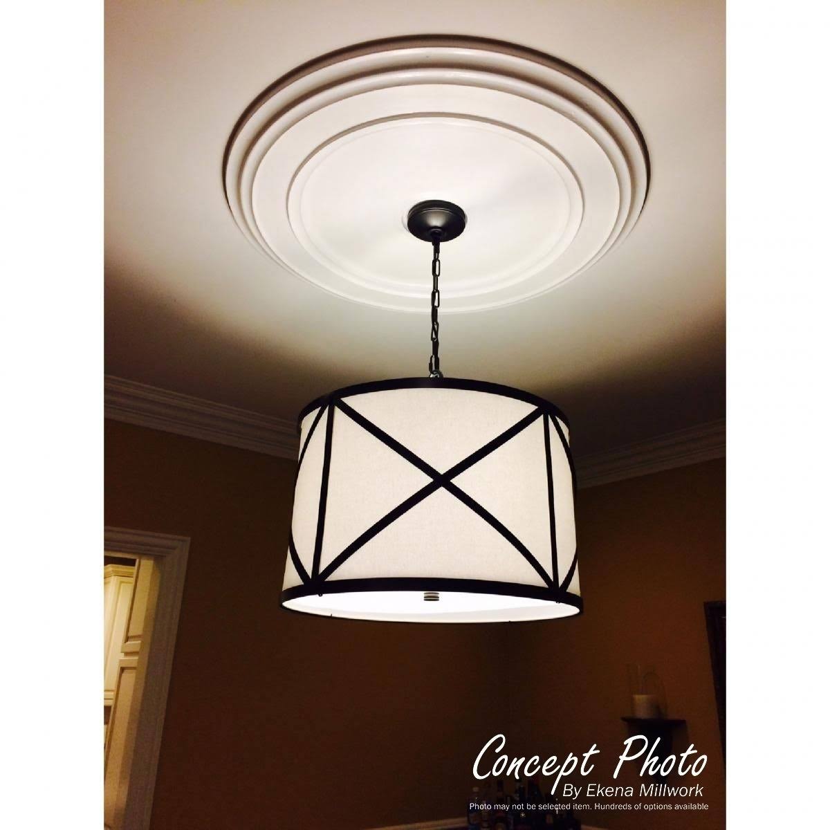 13x22OD x 7 1/2x22ID x 3/4x22P Ceiling Medallion, Hand-Painted Mississippi Mud D341