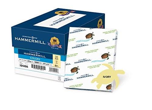 24 lb Ivory Pastel Printer Paper, 8.5 x 11, 10 Ream (5,000 Sheets) T967