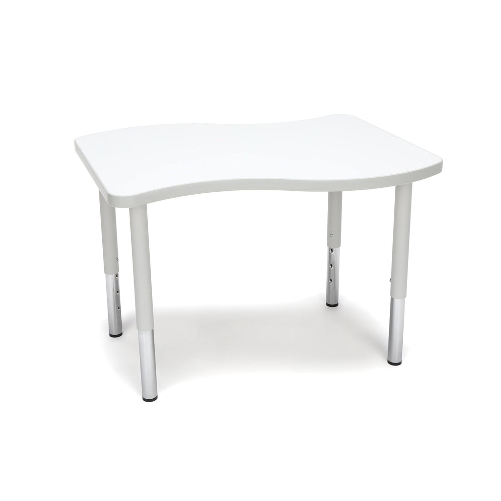 18-26 Height Adjustable White Student Table J198