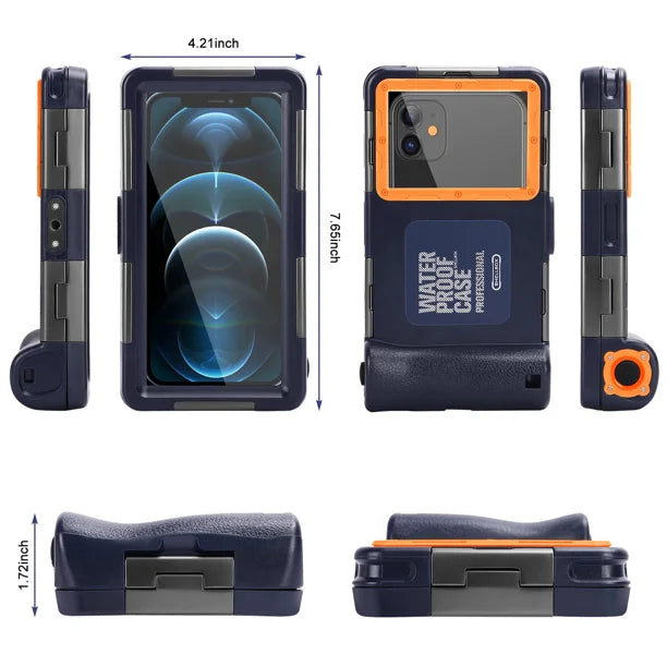 Waterproof Protective Case for Phones Up to 6.9 Inch with Lanyard A72967