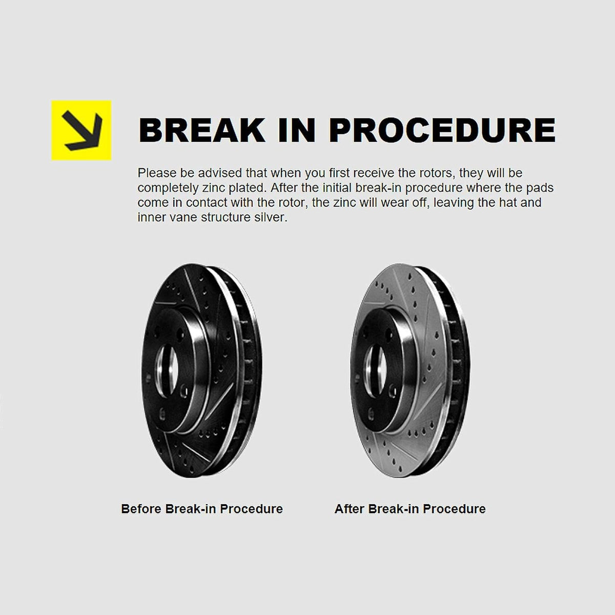 Black Drill Slot Brake Rotors Q42401