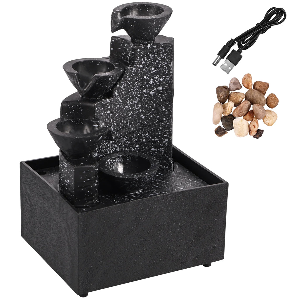 Indoor Water Fountain Tabletop Fountain 4 Level H403167