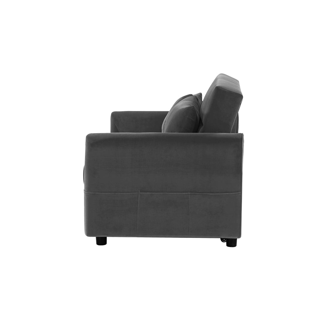 Convertible Velvet Loveseat Sofa H4445