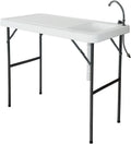 Portable Folding Camping Table with Sink Faucet and Drain Hose M87210