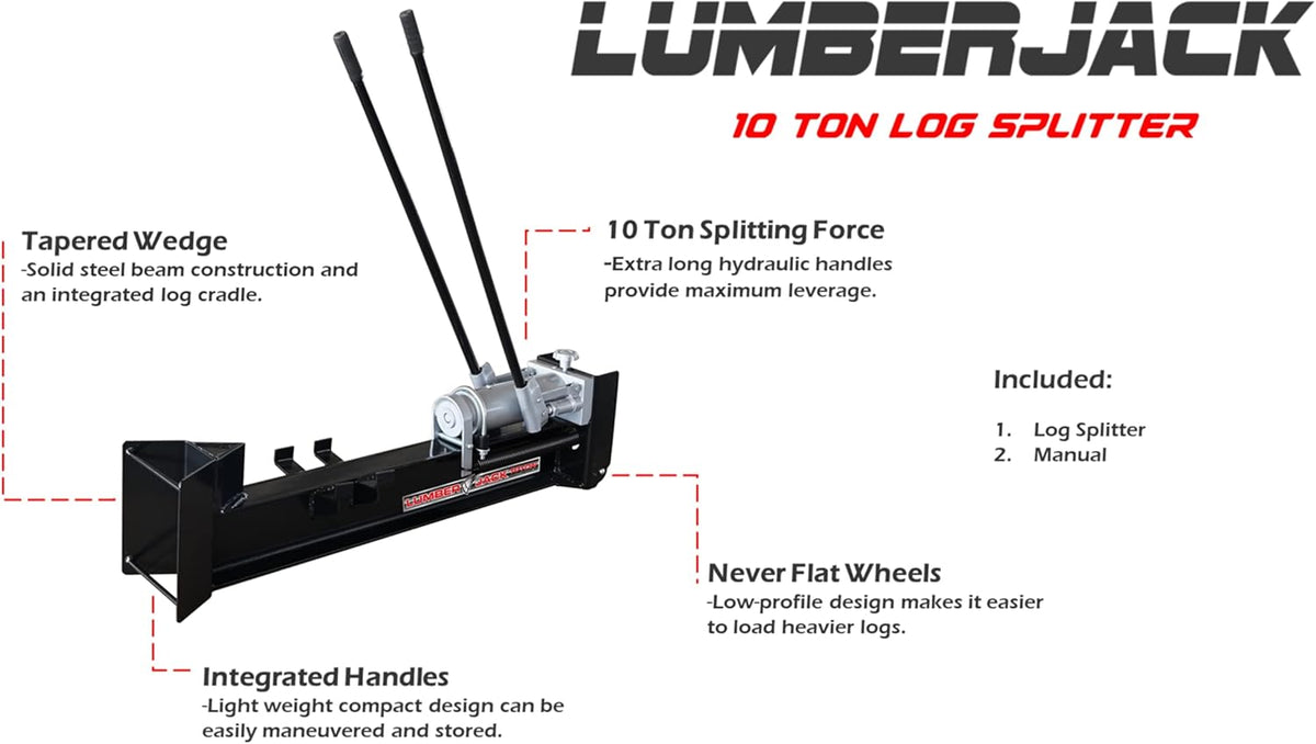 10 Ton Manual Log Splitter H24341