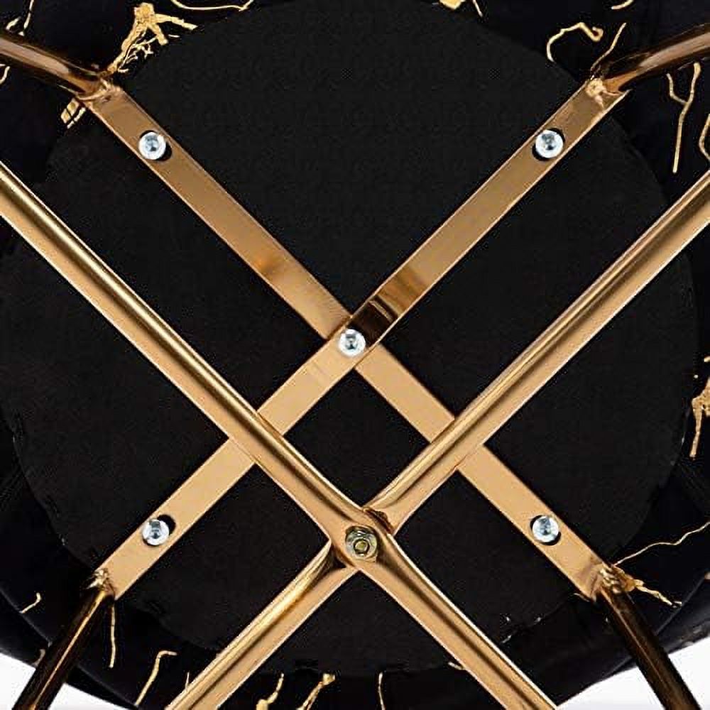 Khaki Velvet Upholstered Arm Chair with Golden Metal Frame Legs L5269